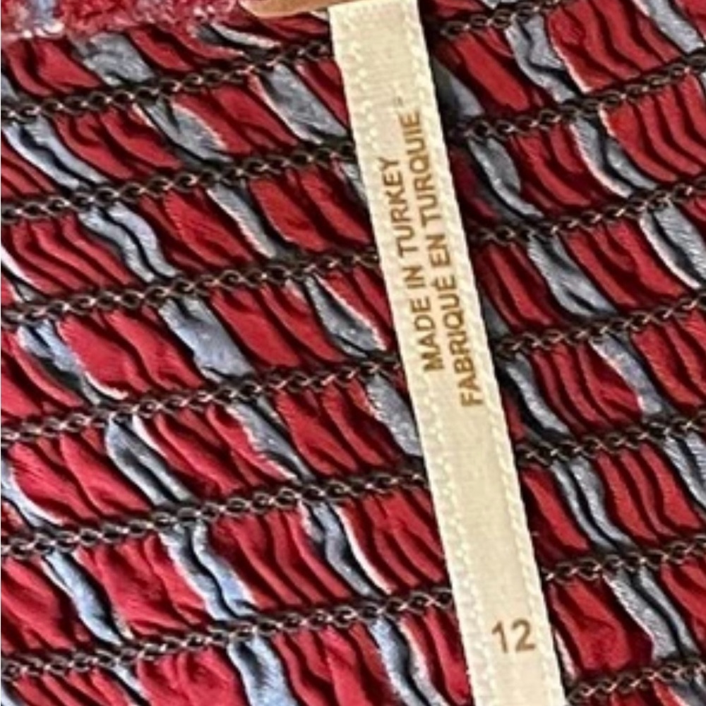 Free People City Girl Jumpsuit Striped Wide-Leg Retro Preppy Red Gray Size 12 - Picture 10 of 12